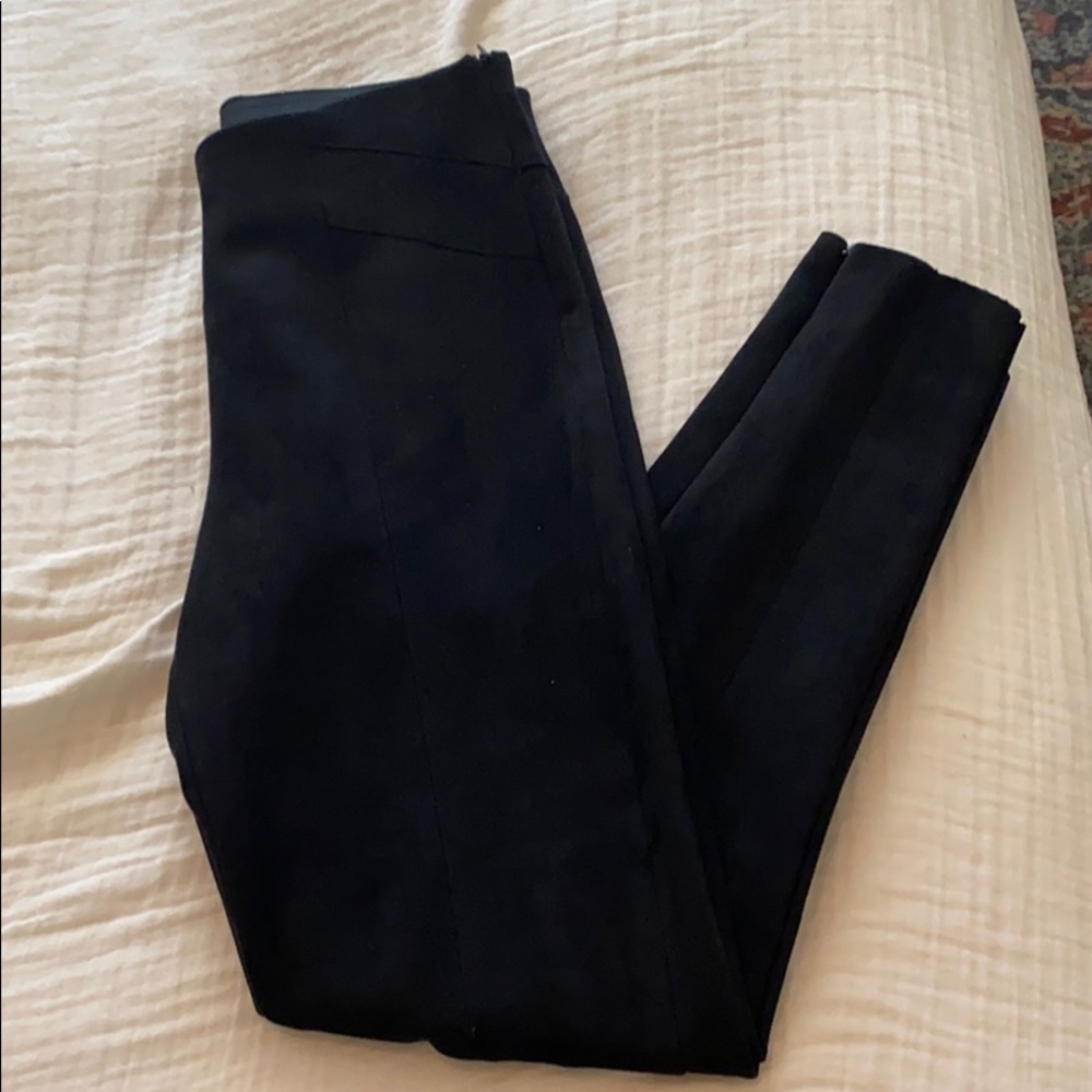 Black velvet pants